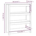 Miniatyrbild 8 av 9: vidaXL Bokhylla honungsbrun 80x35x97 cm massiv furu