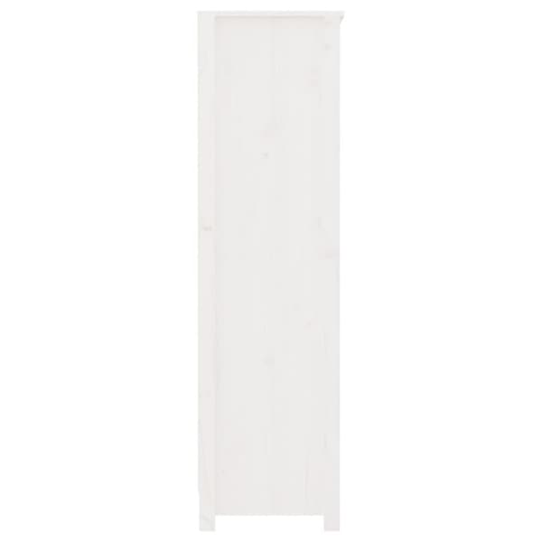 vidaXL Bokhylle hvit 80x35x126 cm heltre furu