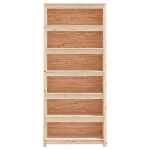 vidaXL Bokhylle 80x35x183 cm heltre furu