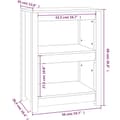 Miniatyrbilde 8 av 9: vidaXL Bokhylle 50x35x68 cm heltre furu