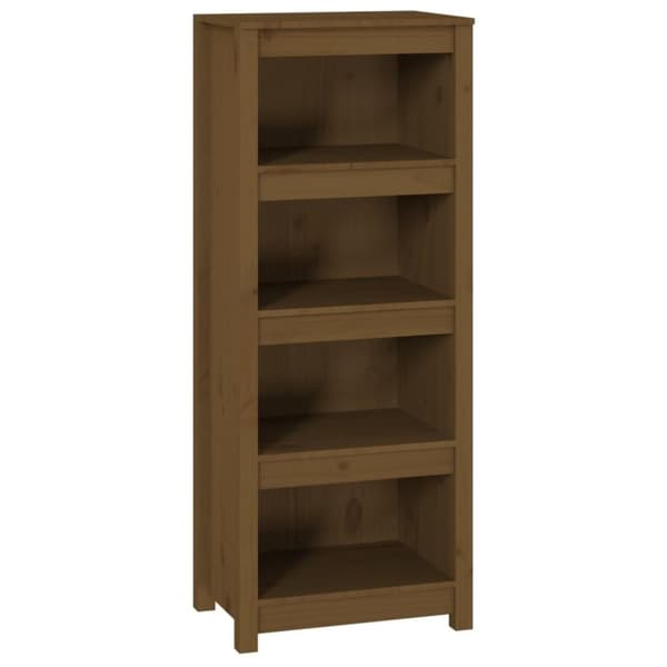 vidaXL Bokhylla honungsbrun 50x35x125,5 cm massiv furu