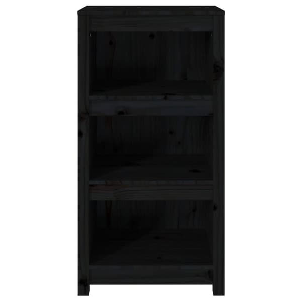 vidaXL Bokhylla svart 50x35x97 cm massiv furu