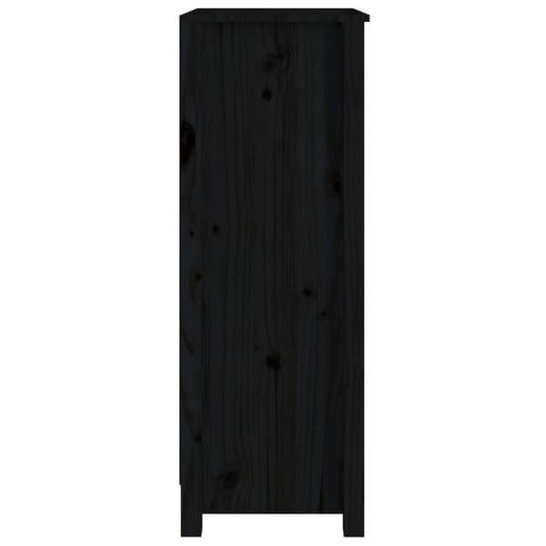 vidaXL Bokhylla svart 50x35x97 cm massiv furu
