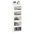 Miniatyrbild 4 av 9: vidaXL Bokhylla vit 50x35x154 cm massiv furu