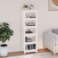 Miniatyrbild 2 av 9: vidaXL Bokhylla vit 50x35x154 cm massiv furu