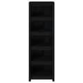 Miniatyrbilde 5 av 9: vidaXL Bokhylle svart 50x35x154 cm heltre furu