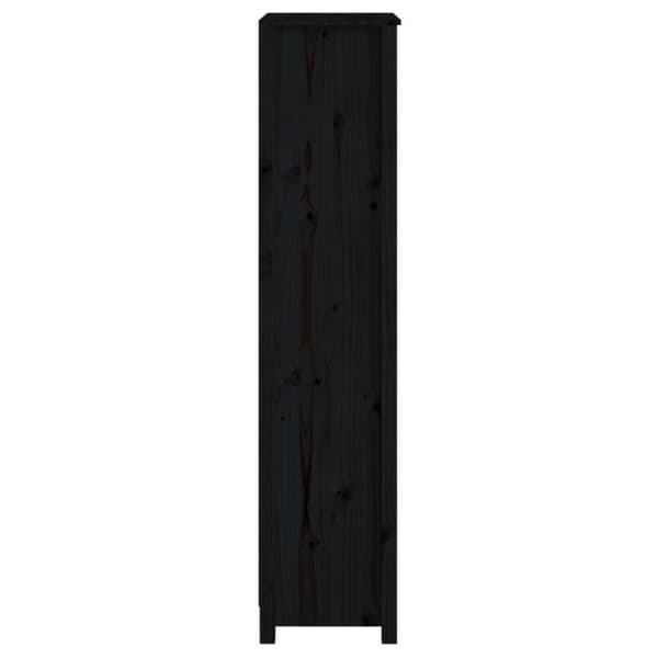 vidaXL Bokhylle svart 50x35x154 cm heltre furu