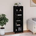 Miniatyrbilde 2 av 9: vidaXL Bokhylle svart 50x35x154 cm heltre furu