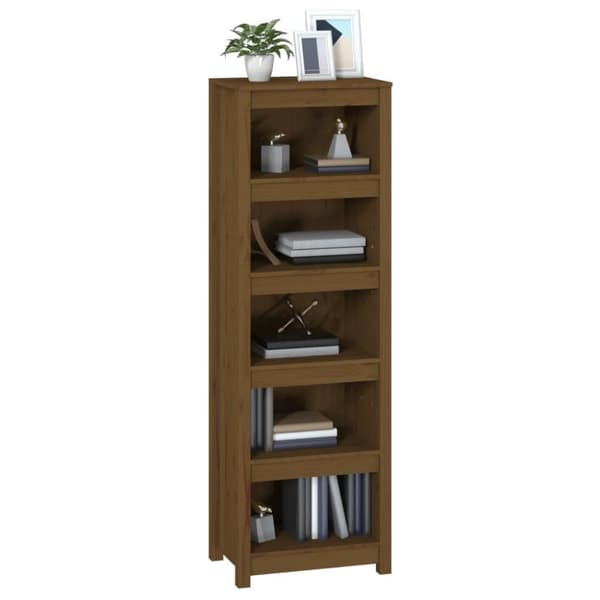 vidaXL Bokhylla honungsbrun 50x35x154 cm massiv furu
