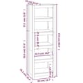 Miniatyrbild 8 av 9: vidaXL Bokhylla honungsbrun 50x35x154 cm massiv furu