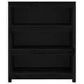 Miniatyrbillede 5 af 9: vidaXL bogreol 80x35x97 cm massivt fyrretræ sort