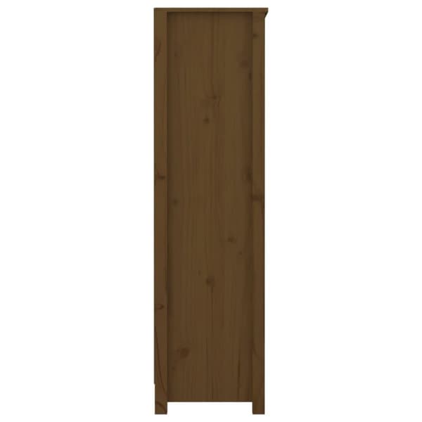 vidaXL bogreol 80x35x126 cm massivt fyrretræ gyldenbrun