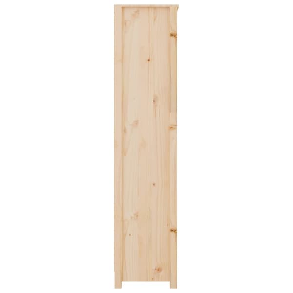 vidaXL bogreol 80x35x126 cm massivt fyrretræ