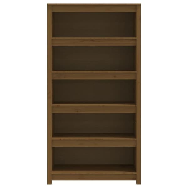 vidaXL Kirjahylly hunajanruskea 80x35x154 cm täysi mänty
