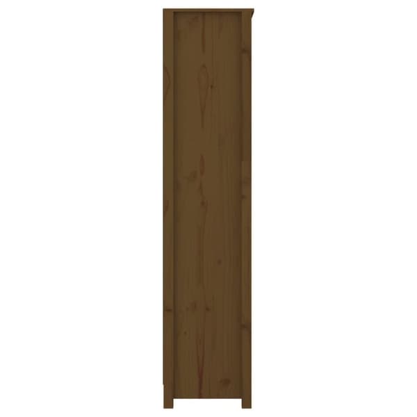 vidaXL Kirjahylly hunajanruskea 80x35x154 cm täysi mänty