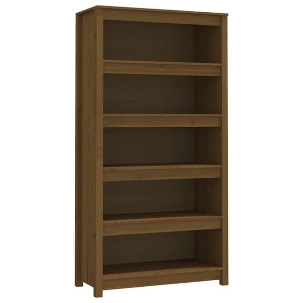vidaXL Kirjahylly hunajanruskea 80x35x154 cm täysi mänty