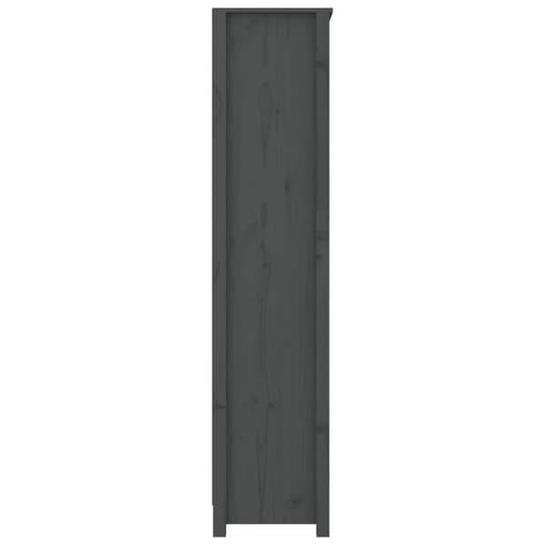 vidaXL bogreol 80x35x154 cm massivt fyrretræ grå