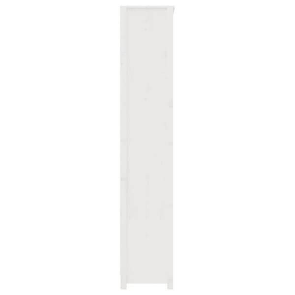 vidaXL bogreol 80x35x183 cm massivt fyrretræ hvid