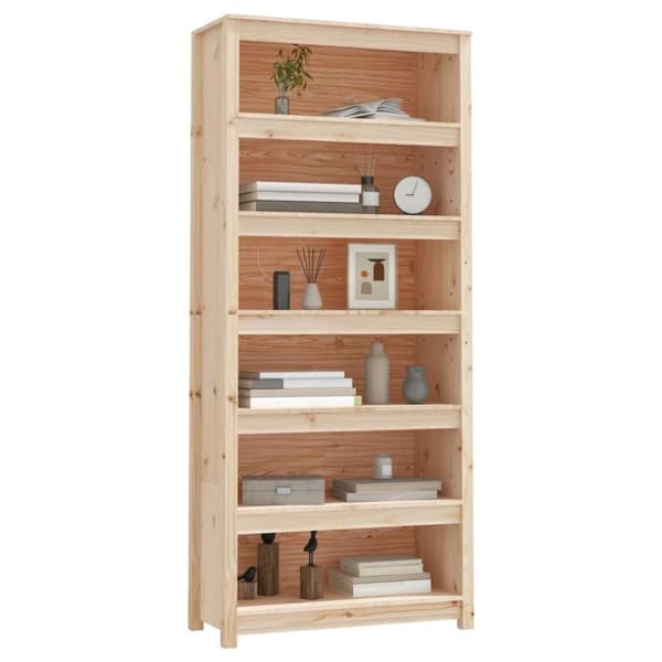 vidaXL Kirjahylly 80x35x183 cm täysi mänty