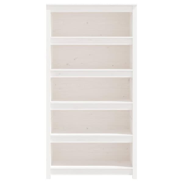 vidaXL bogreol 80x35x154 cm massivt fyrretræ hvid