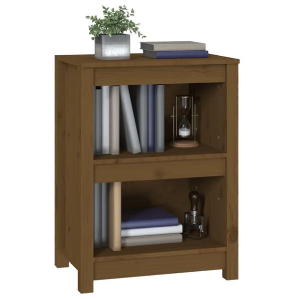 vidaXL bogreol 50x35x68 cm massivt fyrretræ gyldenbrun