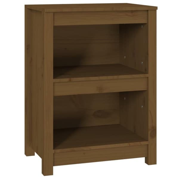 vidaXL bogreol 50x35x68 cm massivt fyrretræ gyldenbrun