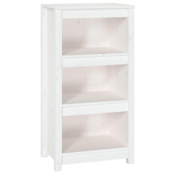 vidaXL bogreol 50x35x97 cm massivt fyrretræ hvid