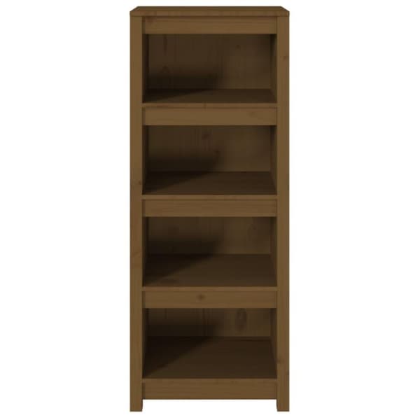 vidaXL bogreol 50x35x125,5 cm massivt fyrretræ gyldenbrun