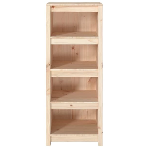 vidaXL bogreol 50x35x125,5 cm massivt fyrretræ