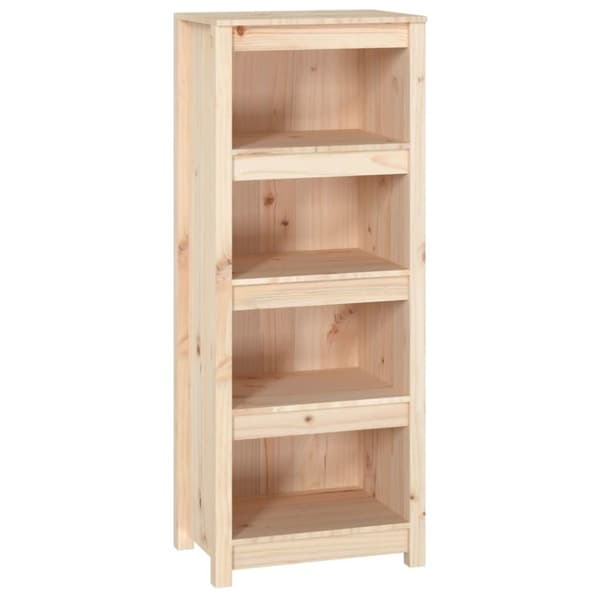 vidaXL bogreol 50x35x125,5 cm massivt fyrretræ