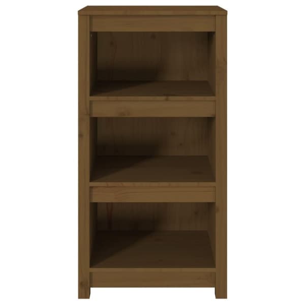 vidaXL bogreol 50x35x97 cm massivt fyrretræ gyldenbrun