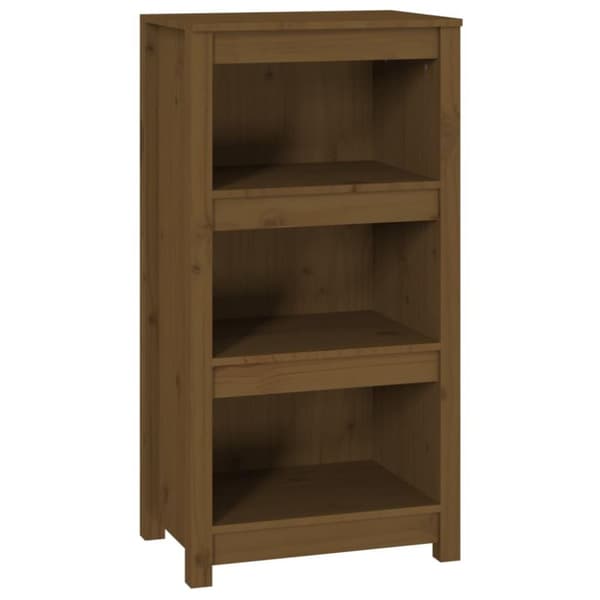 vidaXL bogreol 50x35x97 cm massivt fyrretræ gyldenbrun