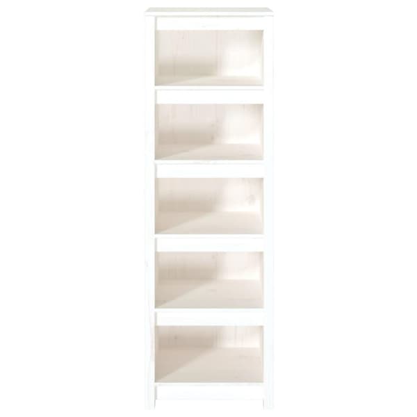 vidaXL bogreol 50x35x154 cm massivt fyrretræ hvid