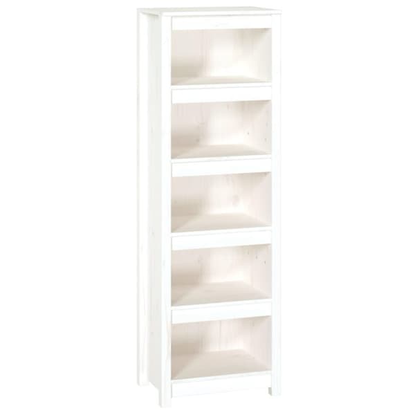 vidaXL bogreol 50x35x154 cm massivt fyrretræ hvid