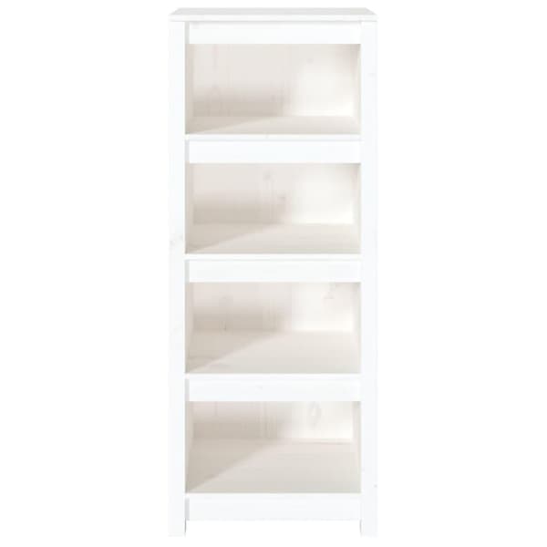 vidaXL bogreol 50x35x125,5 cm massivt fyrretræ hvid