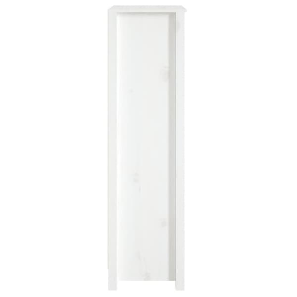 vidaXL bogreol 50x35x125,5 cm massivt fyrretræ hvid