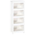 Miniatyrbillede 1 af 9: vidaXL bogreol 50x35x125,5 cm massivt fyrretræ hvid