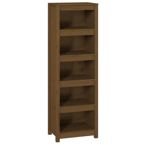vidaXL bogreol 50x35x154 cm massivt fyrretræ gyldenbrun