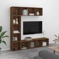 Miniatyrbillede 2 af 6: vidaXL bogreol/tv-skabe 3 dele 180x30x180 cm brun egetræsfarve