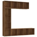 Miniatyrbillede 1 af 6: vidaXL bogreol/tv-skabe 3 dele 180x30x180 cm brun egetræsfarve