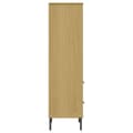 Miniatyrbillede 6 af 9: vidaXL bogreol med 2 skuffer OSLO 60x35x128,5 cm massivt træ brun