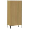 Miniatyrbillede 7 af 9: vidaXL bogreol med 2 skuffer OSLO 60x35x128,5 cm massivt træ brun