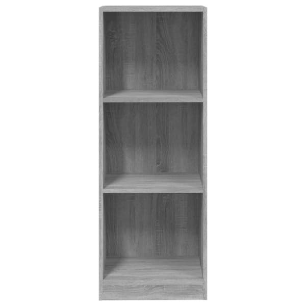 vidaXL Bokhylla 3 hyllor grå sonoma 40x24x109 cm konstruerat trä