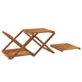 Miniatyrbilde 6 av 11: vidaXL Sammenleggbar hylle 3 lag brun 43x31x63 cm heltre akasie