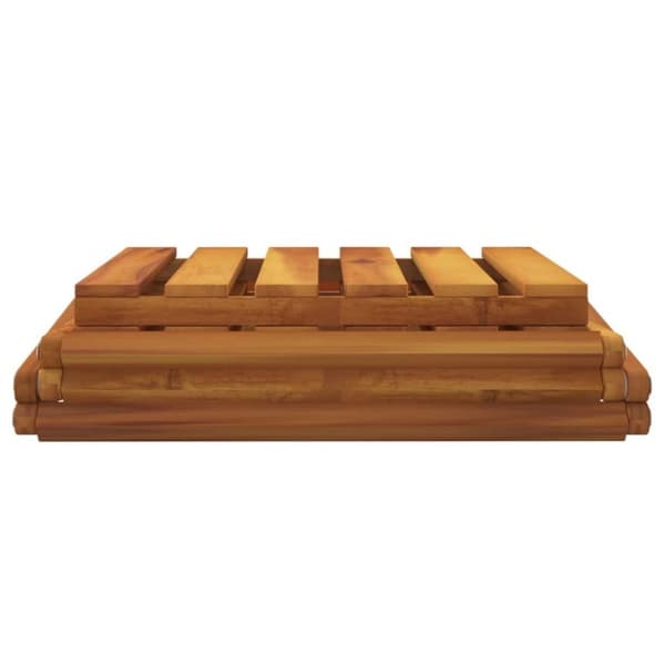 vidaXL Sammenleggbar hylle 3 lag brun 43x31x63 cm heltre akasie