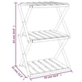 Miniatyrbilde 11 av 11: vidaXL Sammenleggbar hylle 3 lag brun 43x31x63 cm heltre akasie