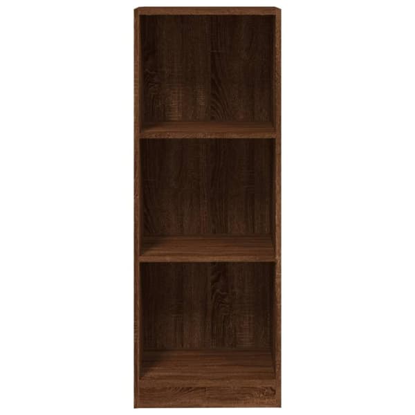 vidaXL Bokhylle 3 etasjer brun eik 40x24x109 cm konstruert tre