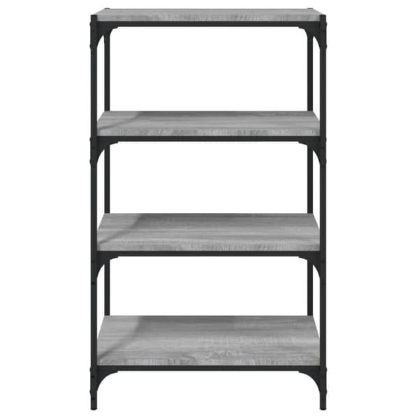 vidaXL bogreol 60x33x100 cm konstrueret træ og stål grå sonoma-eg