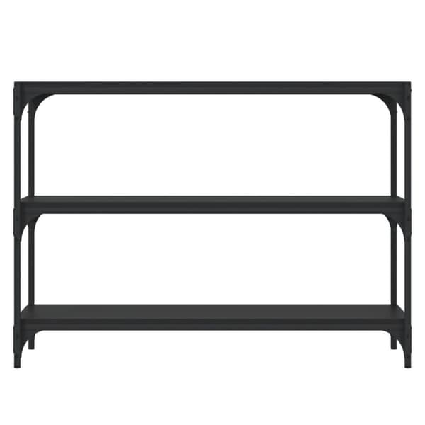vidaXL bogreol 100x33x70,5 cm konstrueret træ og stål sort