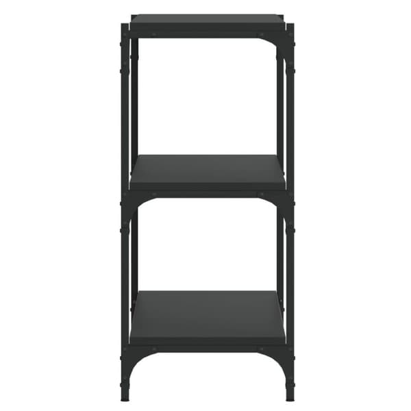 vidaXL bogreol 100x33x70,5 cm konstrueret træ og stål sort
